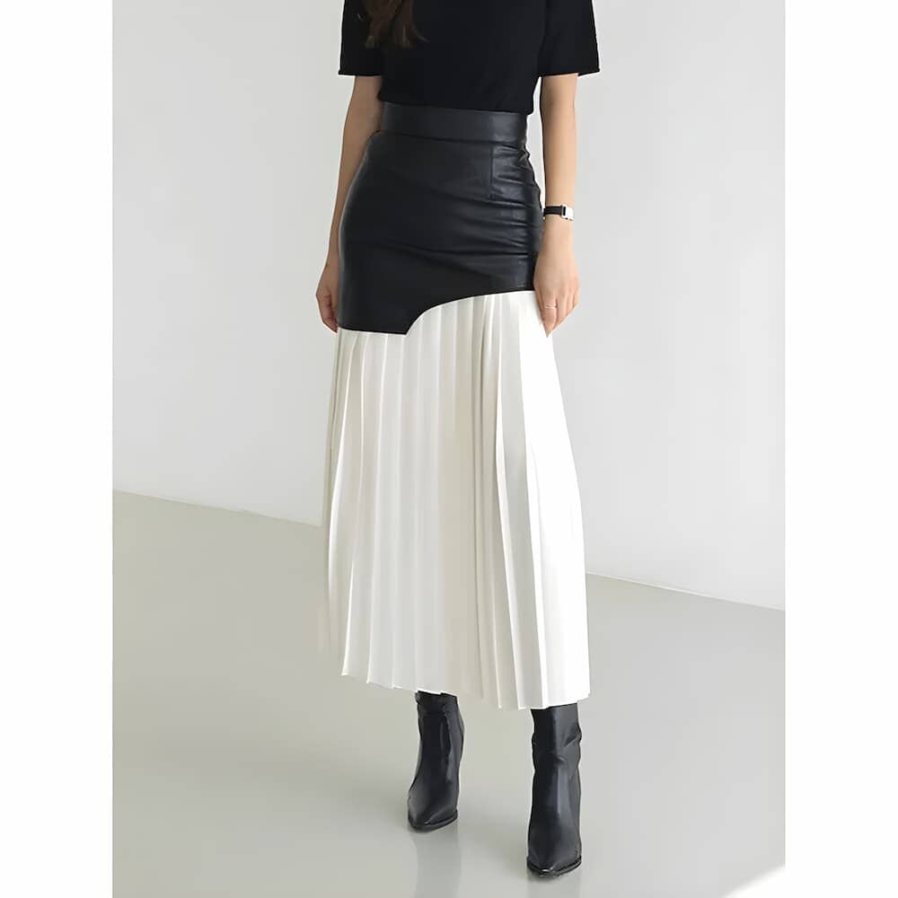 The Adaline High-Waisted Patchwork Skirt - Multiple Colors