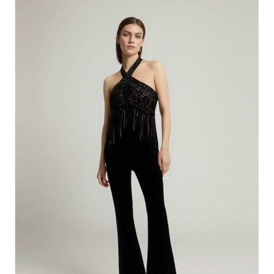 The Doria Sequin Velvet Jumpsuit