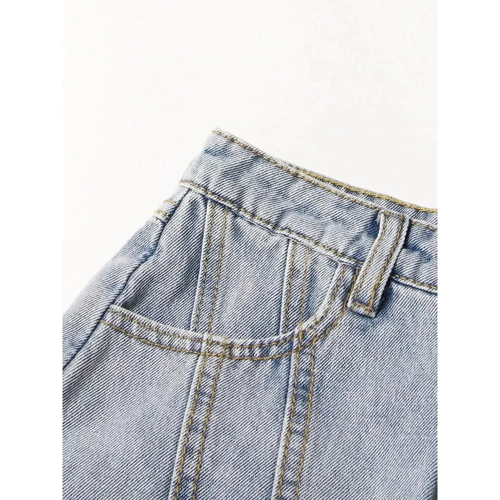 The Shelby High Waist Denim Shorts  - Multiple Colors