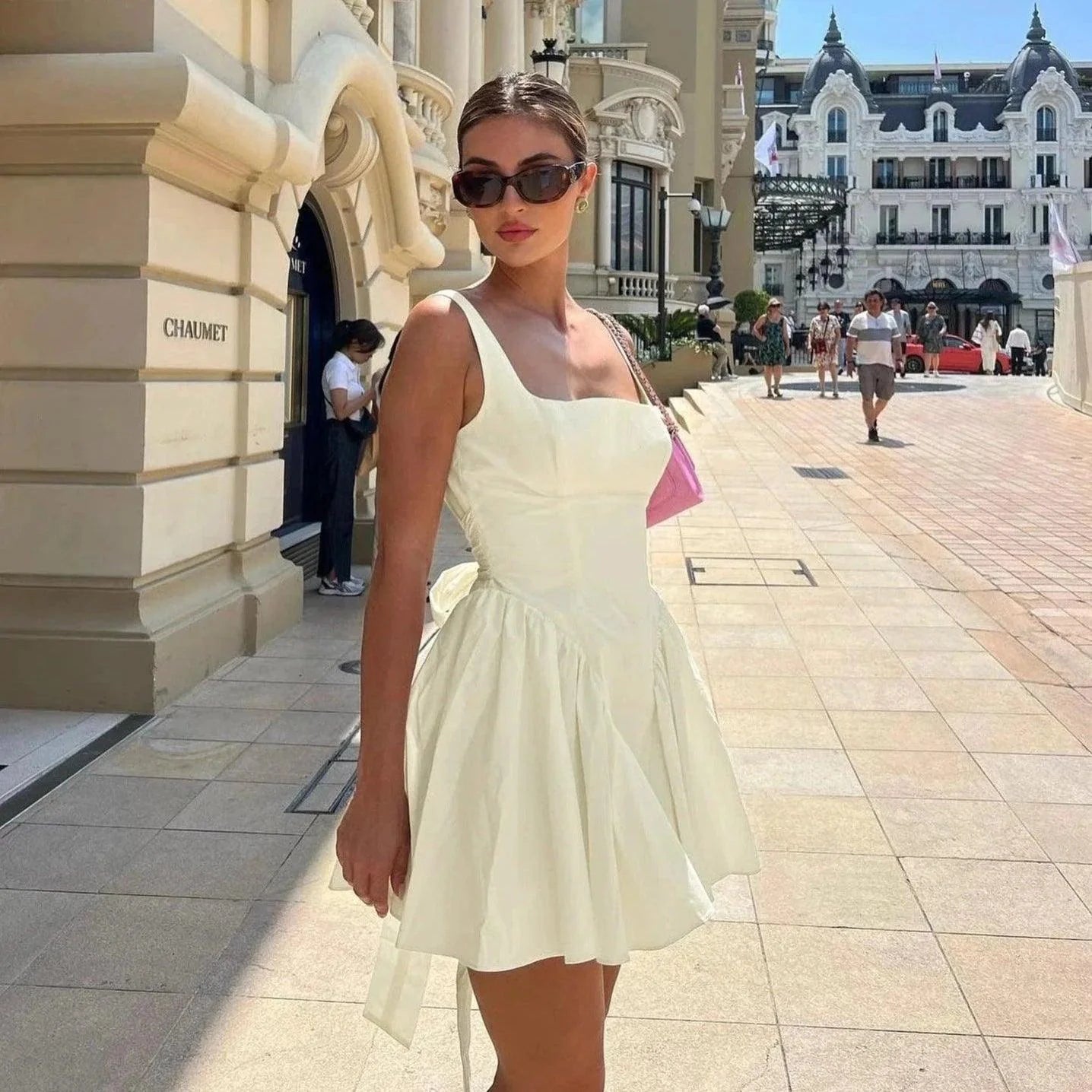 Enjoy The Love Oversized Bow Mini Dress