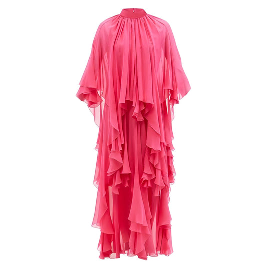 The Danielle Short Sleeve Pleated Maxi Dress