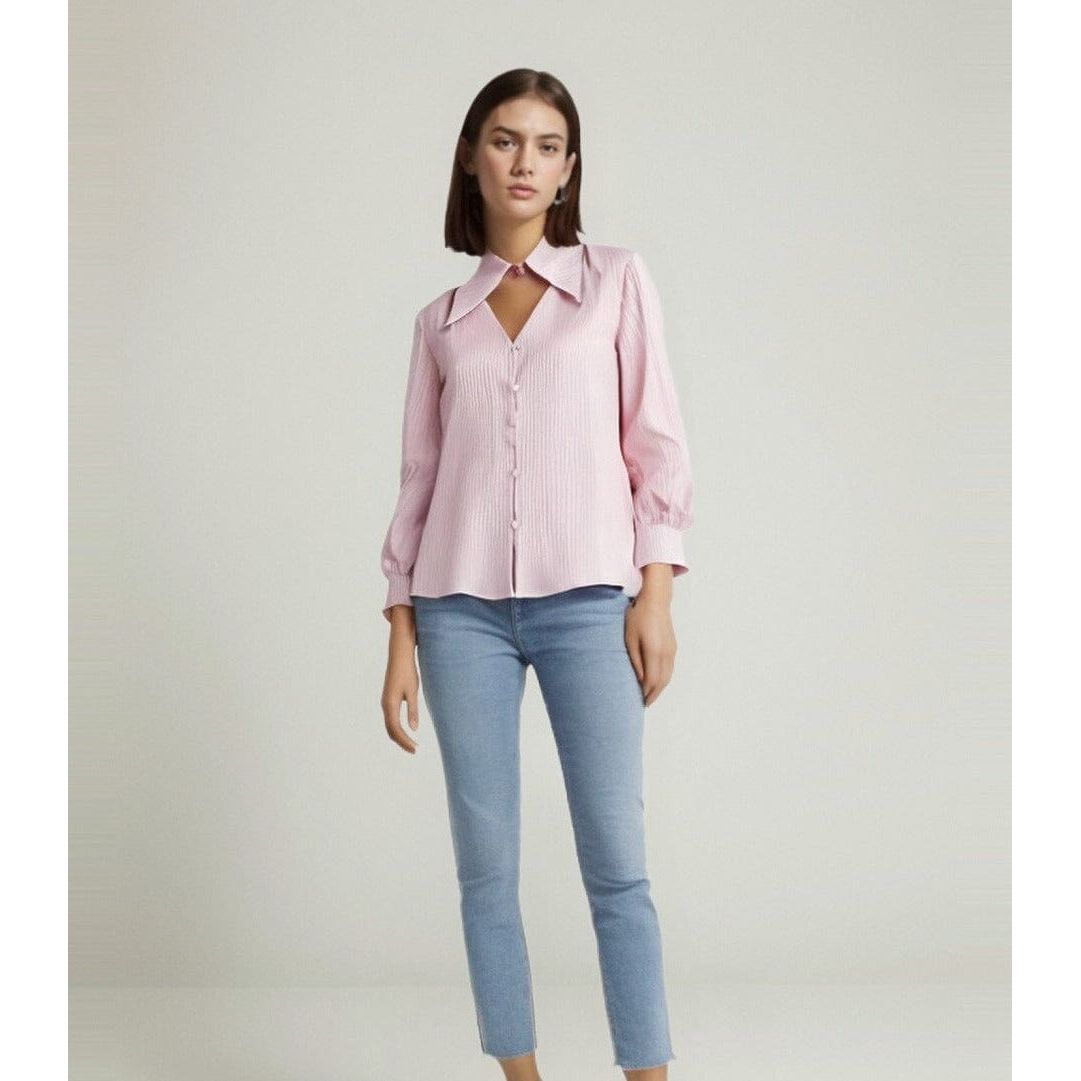 The Bernadette Jacquard Long Sleeve Shirt - Multiple Colors