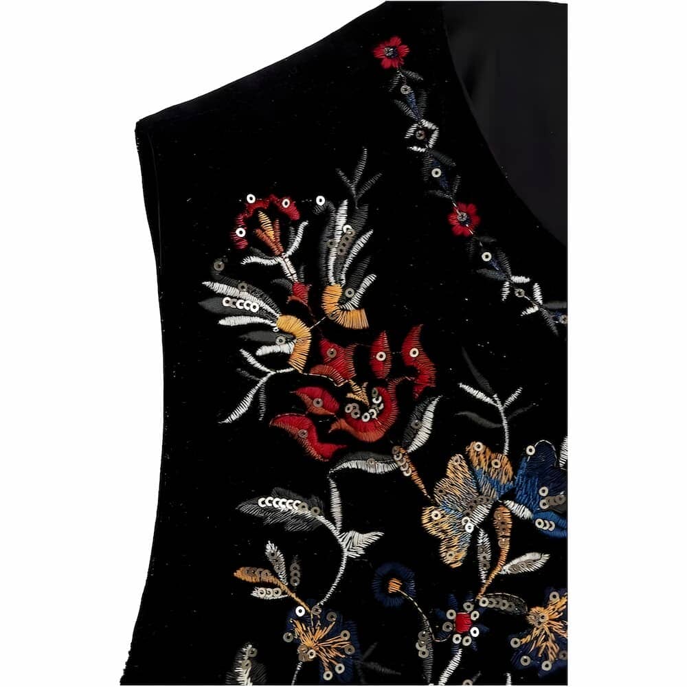 The Aurelia Velvet Embroidered Waistcoat - Multiple Colors