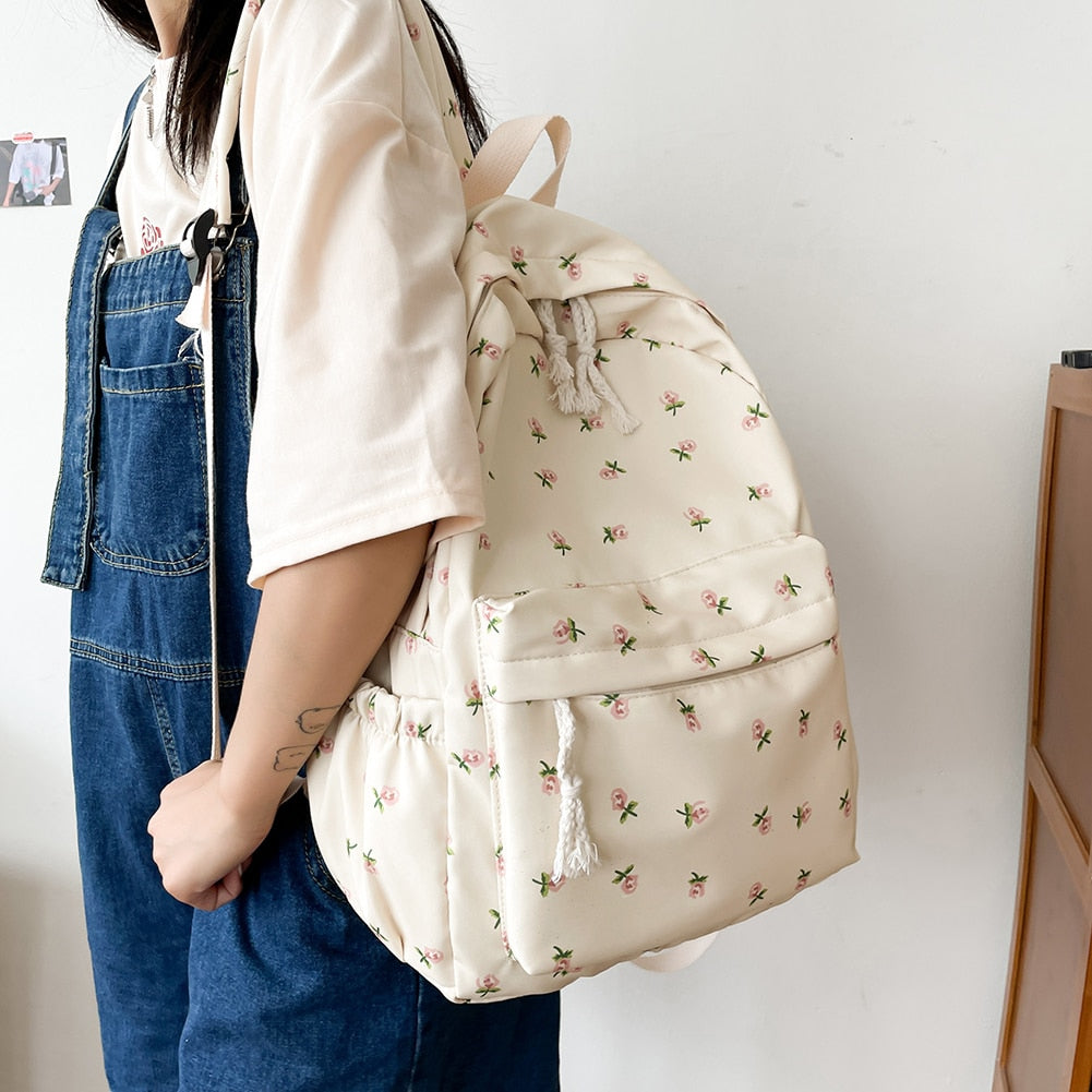 Floral Canvas Backpack