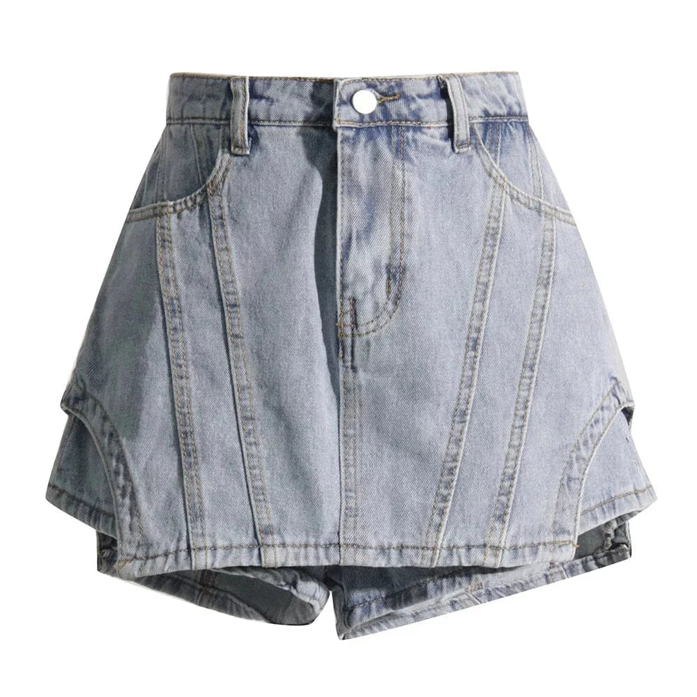 The Shelby High Waist Denim Shorts  - Multiple Colors