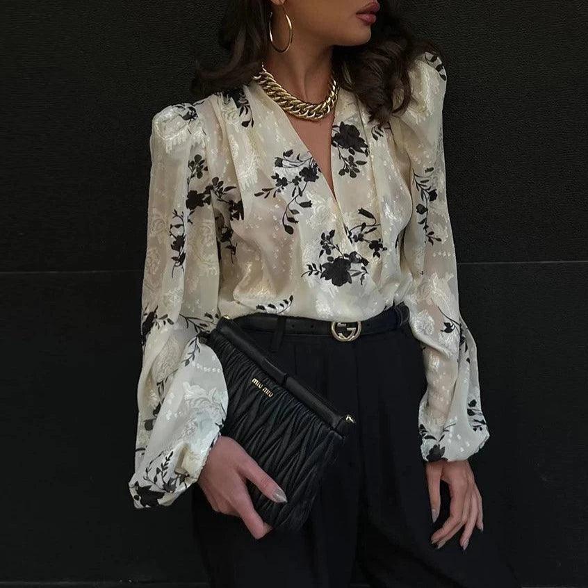 Let It Be Sheer Floral Print Blouse