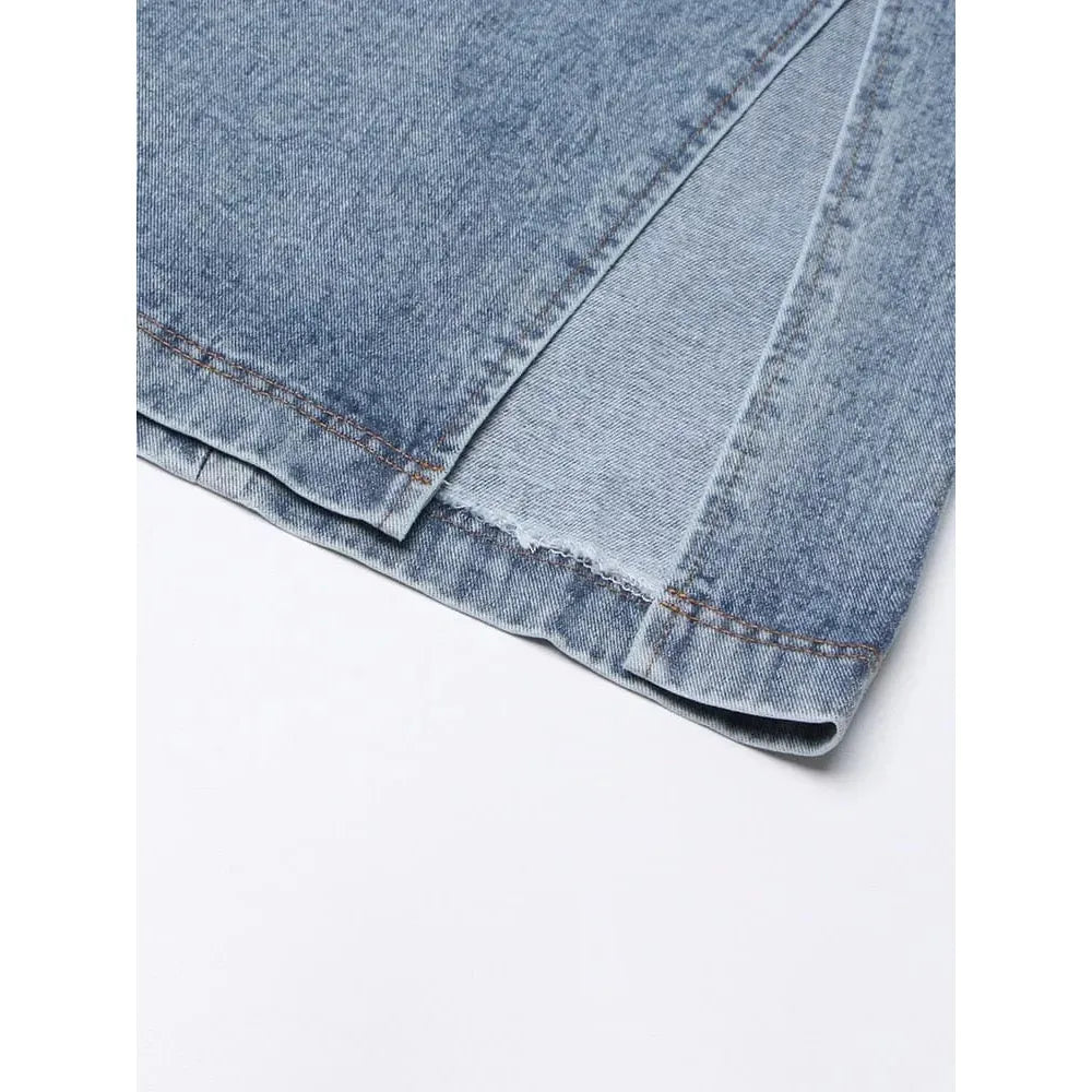 The Shelby High Waist Denim Skirt