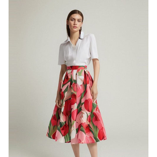 The Petals High Waist Pleated Skirt