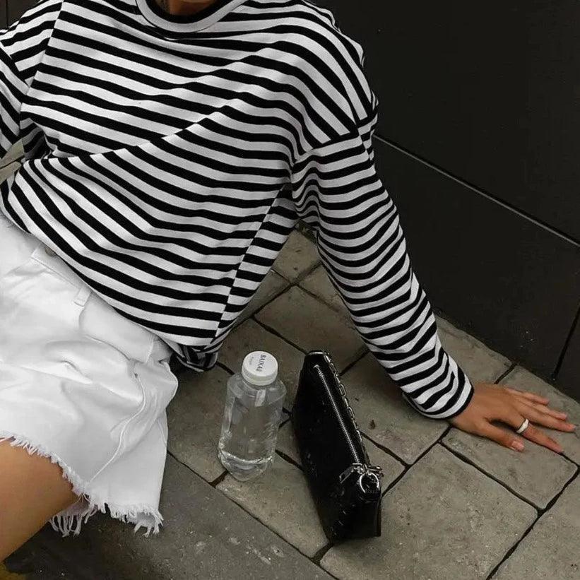 My Side of Town Striped Long Sleeve Top