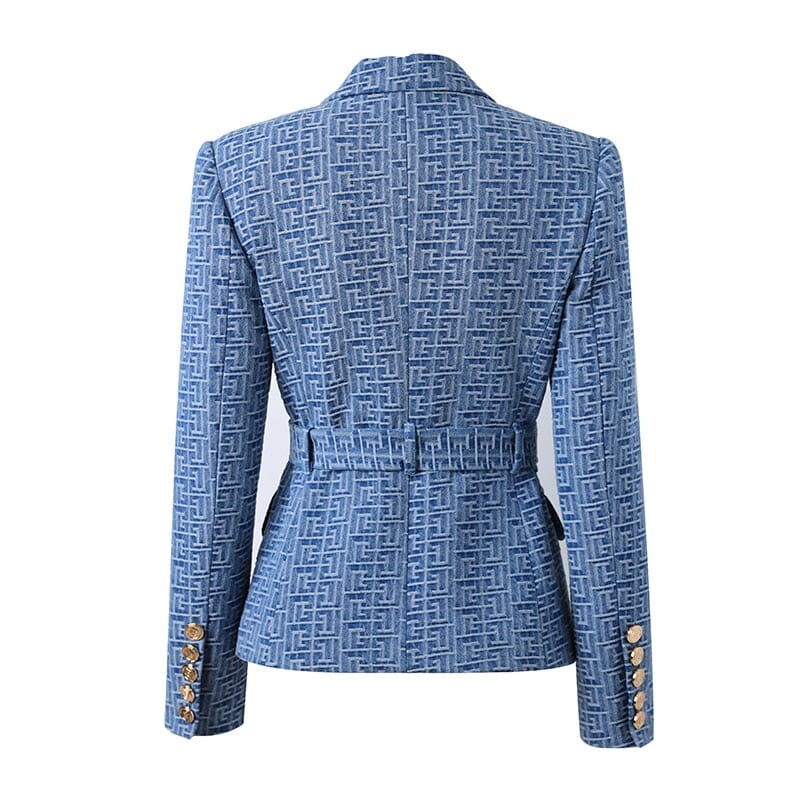 The Bey Long Sleeve Belted Blazer