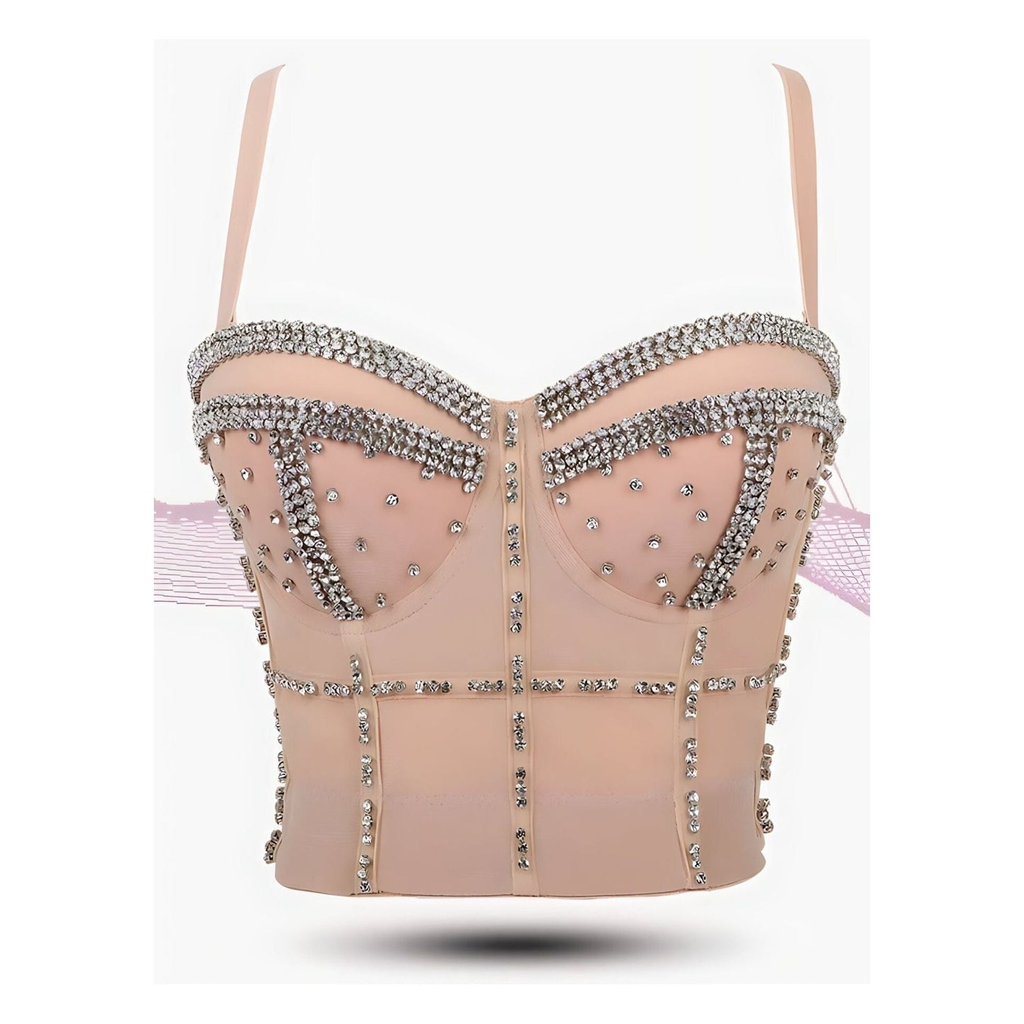 The Cardi Crop Top Rhinestone Camisole - Multiple Colors