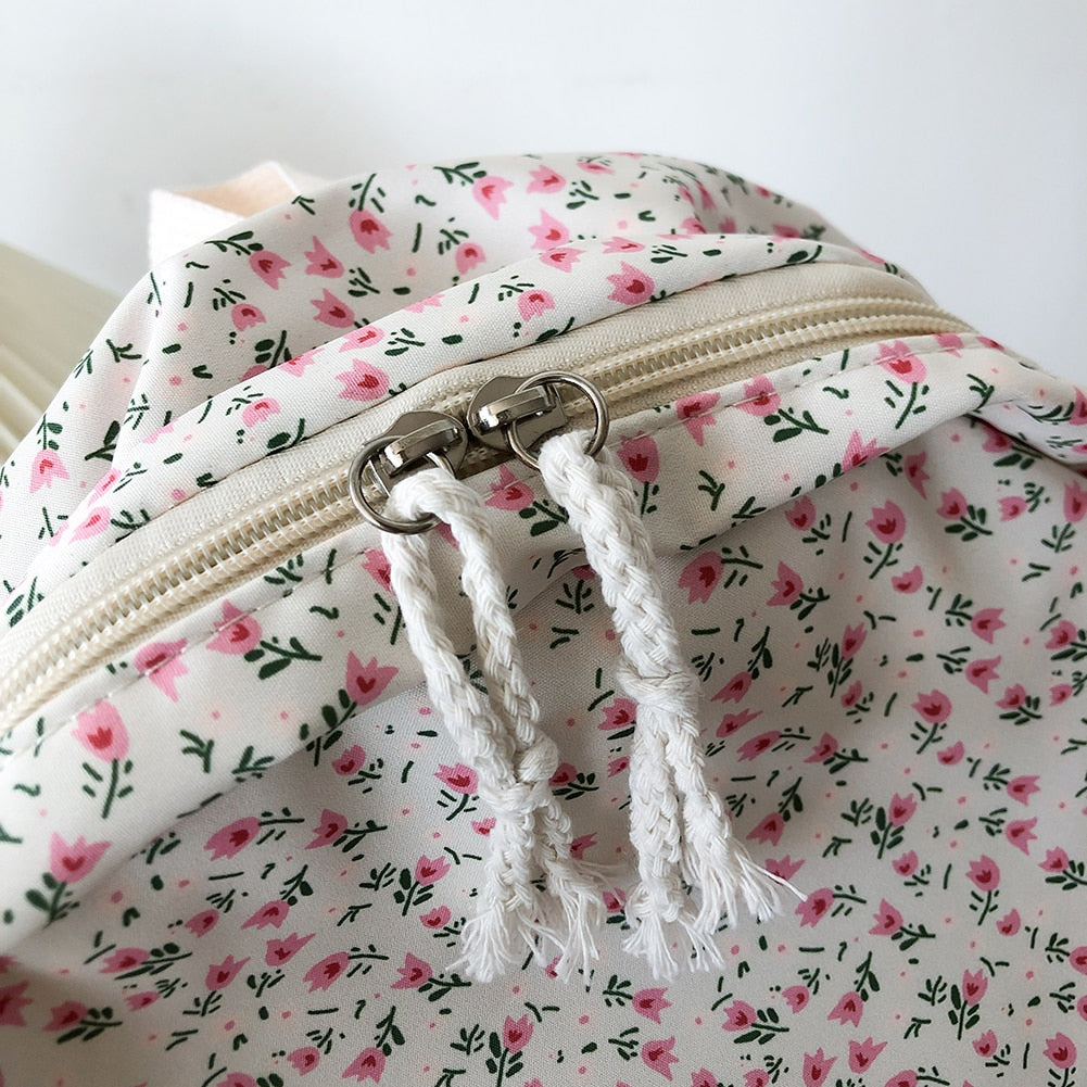 Floral Canvas Backpack