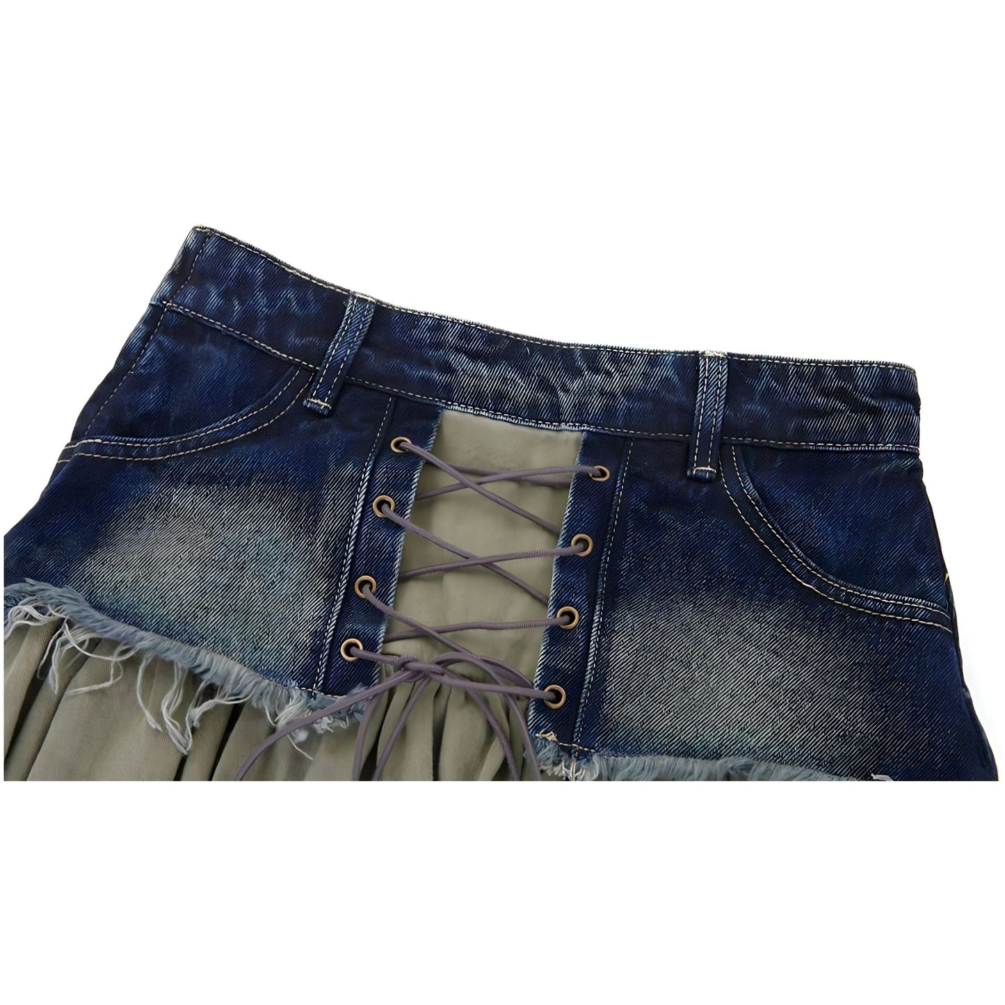 The Georgiana Patchwork Denim Skirt