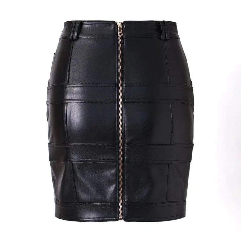 The Rochelle Faux Leather Mini Skirt