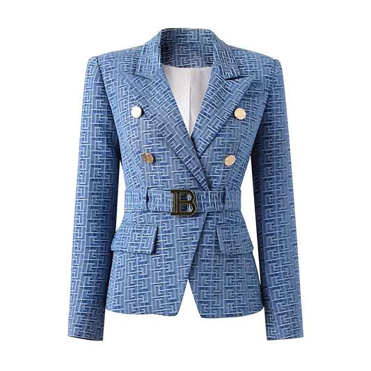 The Bey Long Sleeve Belted Blazer