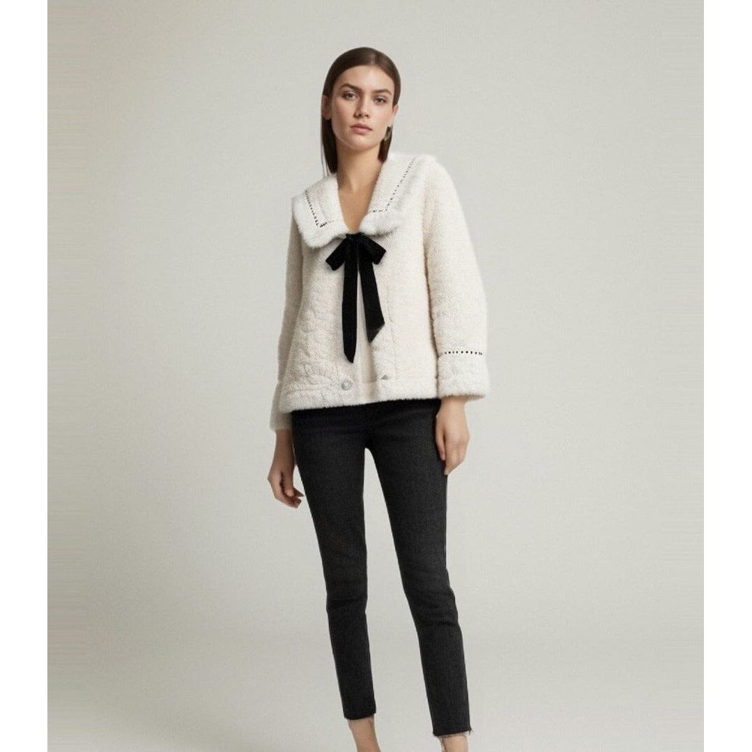 The Ivory Long Sleeve Winter Overcoat