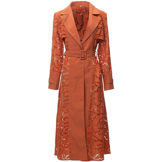 The Serilda Embroidered Lapel Trench Coat