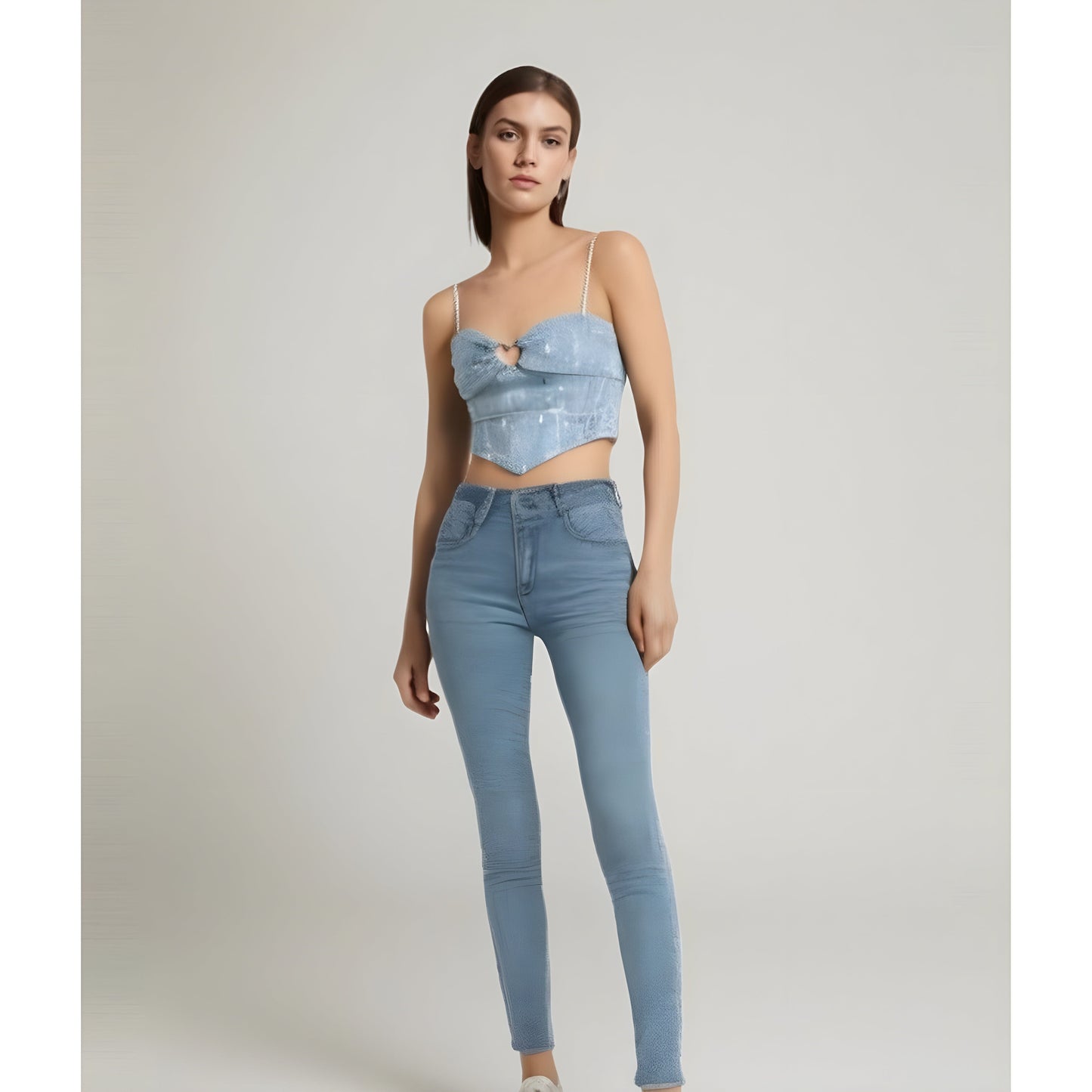 The Zephyra Sleeveless Crop Top Blouse