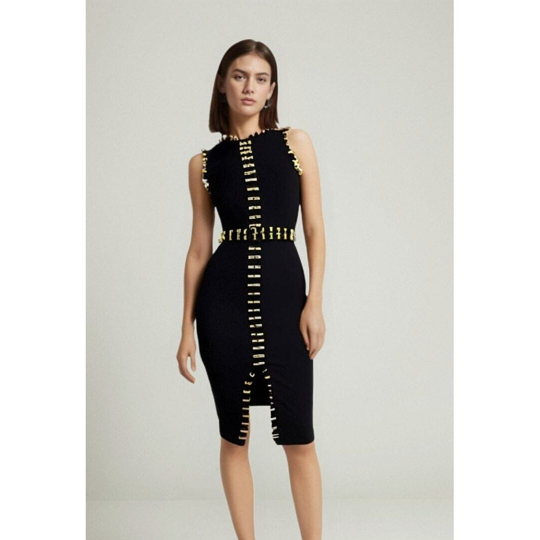 The Gemma Studded Split-Front Dress - Multiple Colors