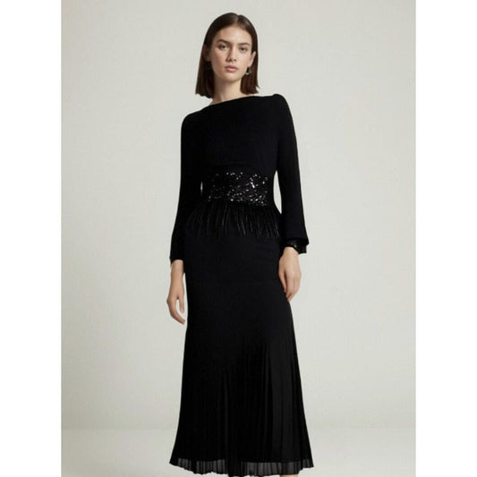 The Philippa Pleated Sequin Dress