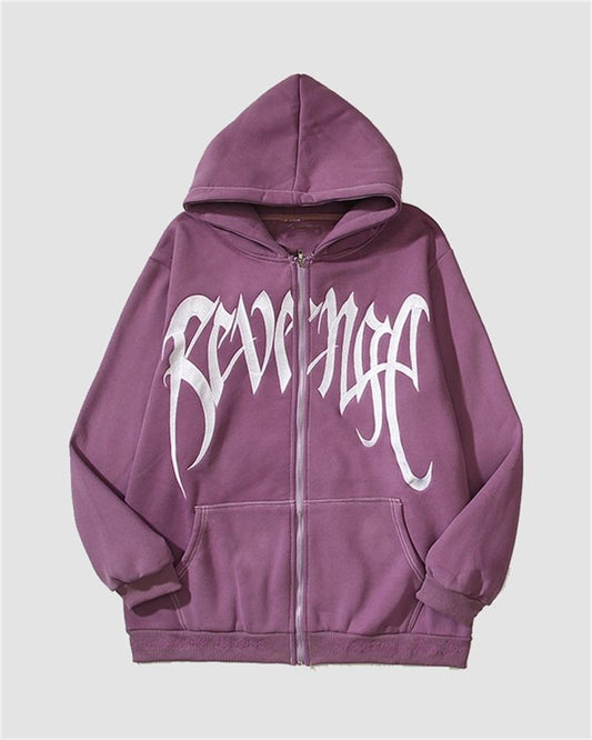 Revenge Letter Zip Hoodie