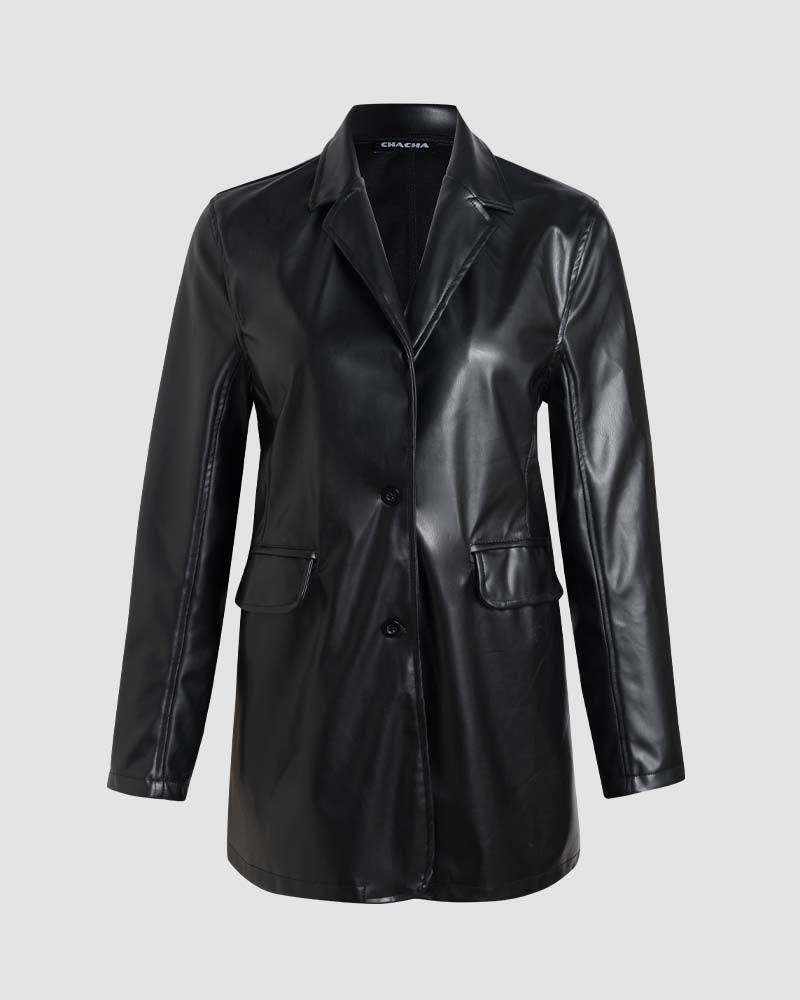 Asterworth Pleather Blazer