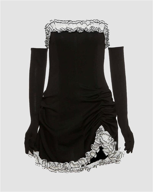 Halloween Maid Dress with Gloves