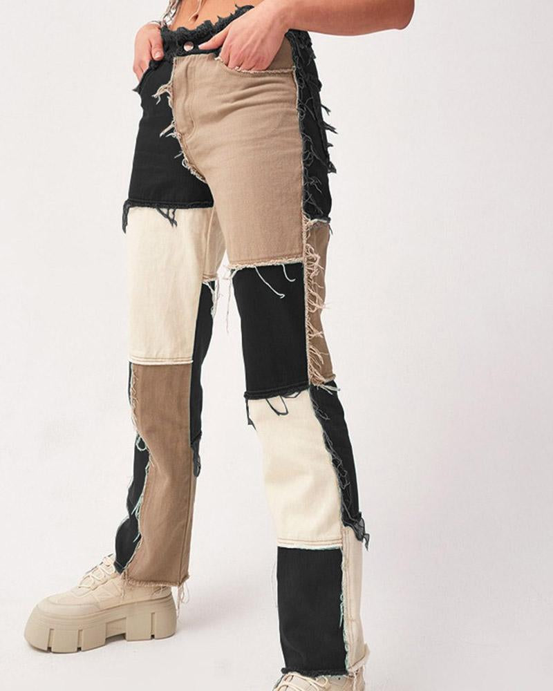 Patchwork Paperwork Pants