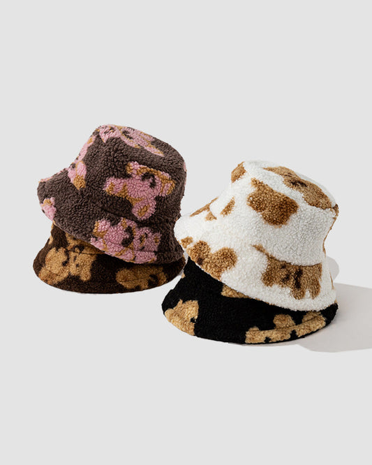 Teddy Bear Fuzzy Bucket Hat