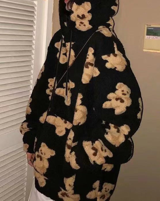 Teddy Bear Hoodie Top