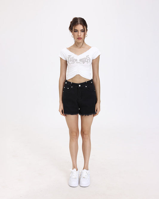 Cross Eyed Frayed Shorts