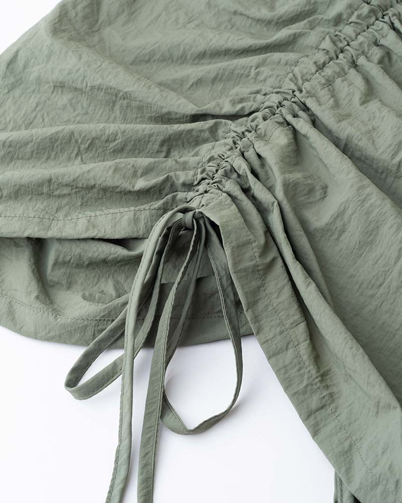 Emerald Dust High Waisted Cargo Skirt