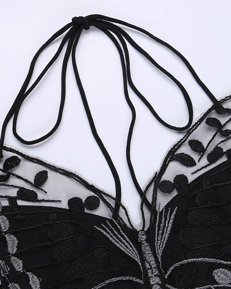 Deimos Butterfly Cut Out Top