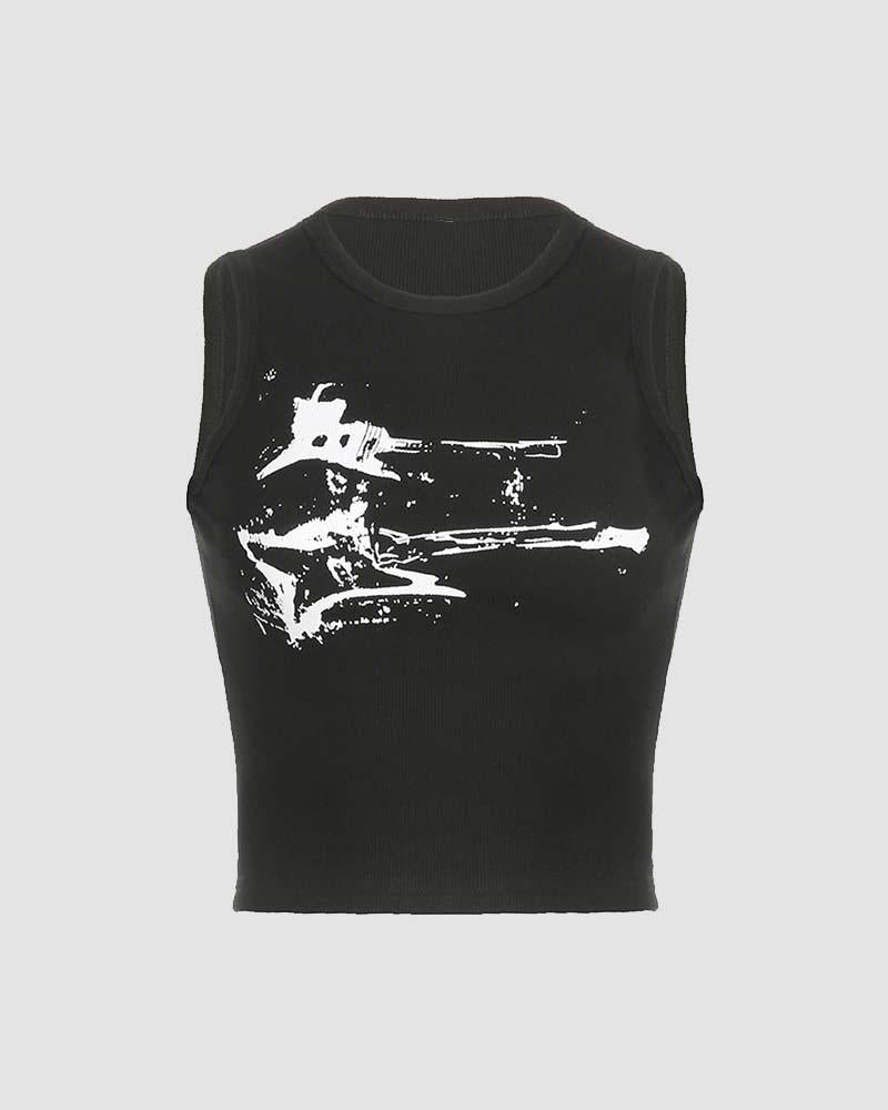 Severny Grunge Graphic Top