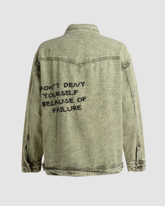 Give Me Strength Oversized Denim Jacket