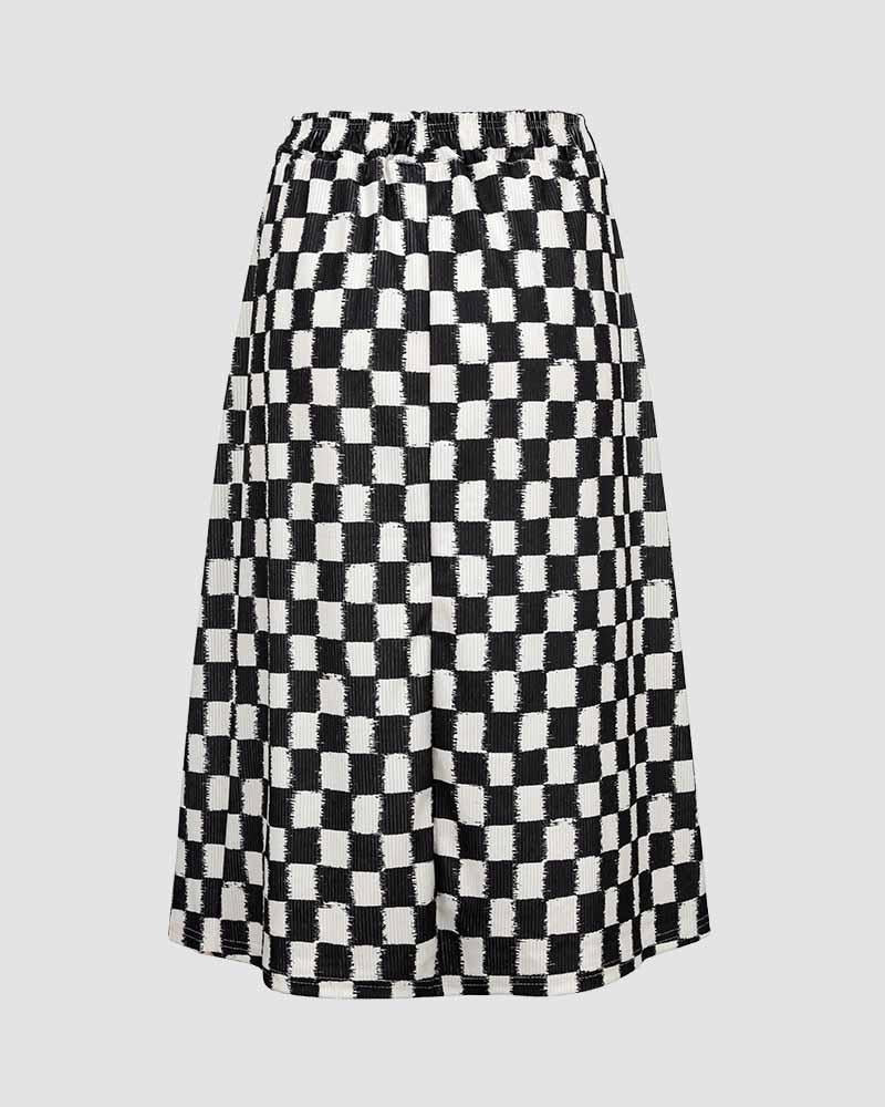 Checkmate Tile Board Maxi Skirt