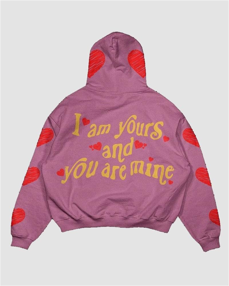 Love fingerprint Print Hoodie