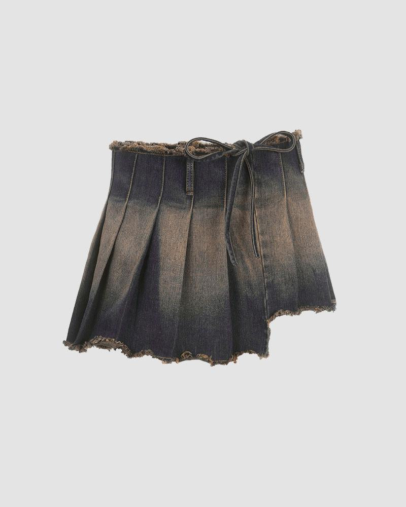 Stormhelm Micro Denim Pleated Skirt