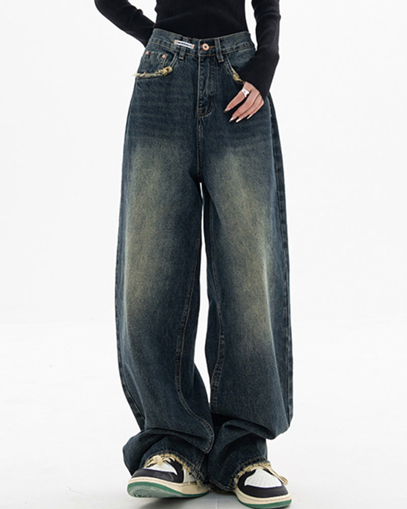 Acid Washed Baggy Boyfriend Jeans