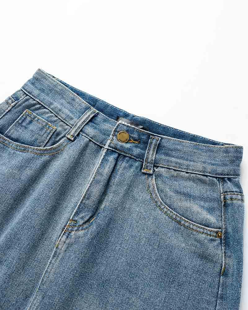 Oriel Split Denim Skirt