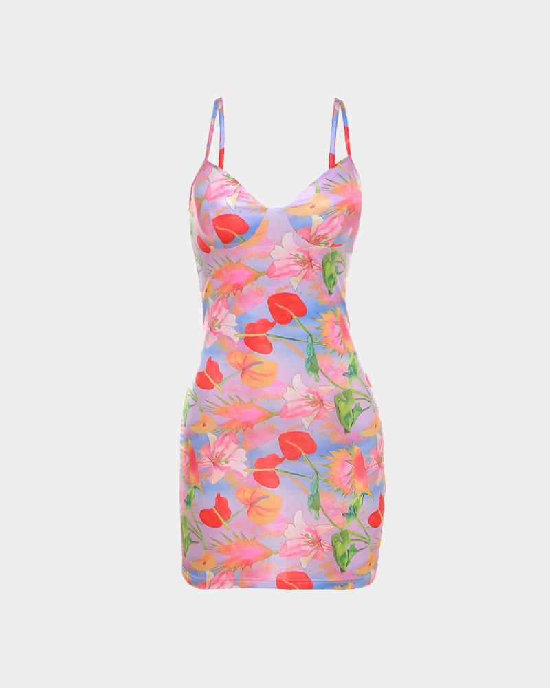 Merimid Floral Cami Mini Dress