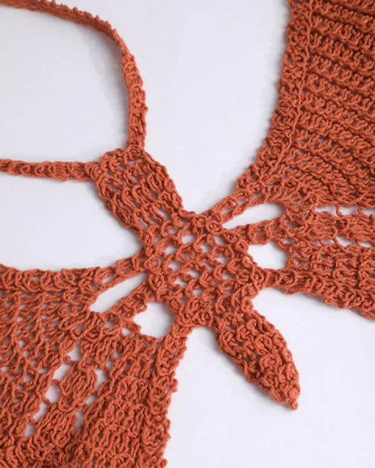 Crochet Cocoa Butterfly Top