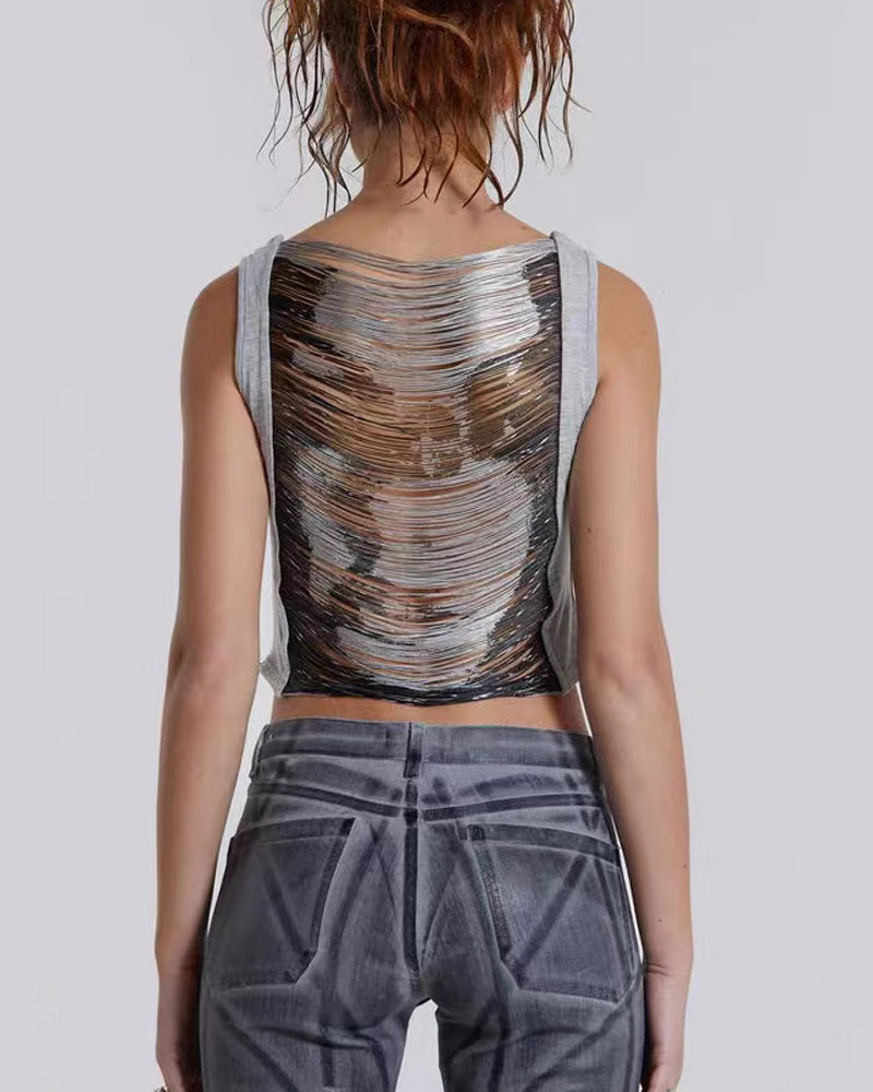 Torn Sensations Ripped Crop Top