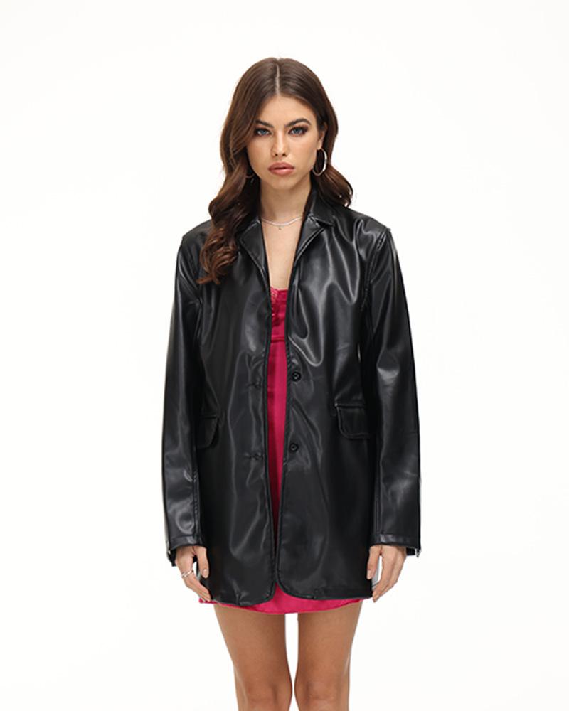 Asterworth Pleather Blazer