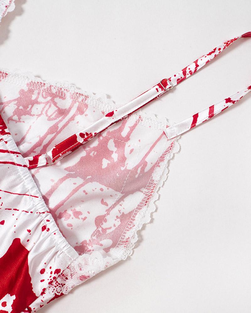 Halloween Bloody Stain Short Dress