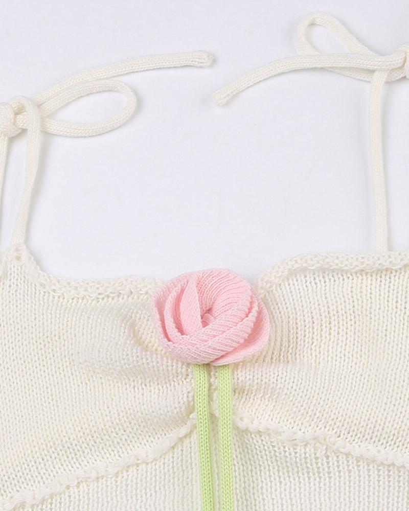 Rosebud Crochet Cami Top