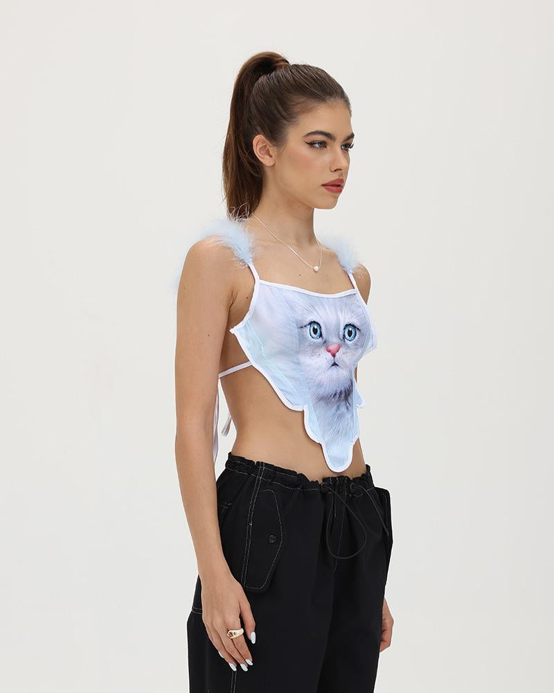 Feline Ragdoll Fuzz Corset Top