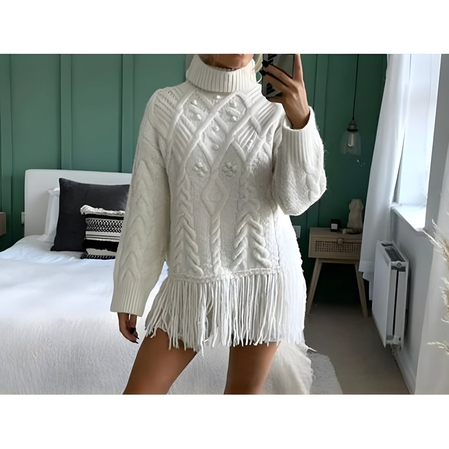 The Quinn Turtleneck Long Sleeve Knitted Sweater