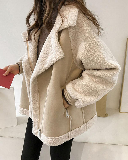 Warm Oversized Plush Jacket