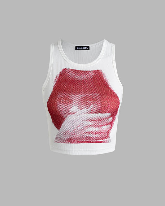 Touch Imprint Cropped Tank Top